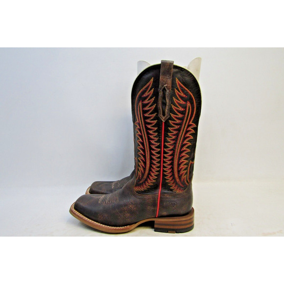 Ariat Shoes - Ariat Belmont Womens Size 9.5 B Square Toe 12" Cowboy Mahogany Boots 10035780